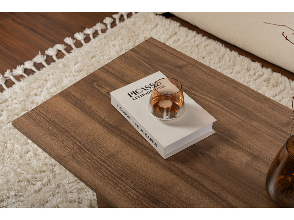 Mesa de centro de madera "Sabin" - 60 x 119 x 40 cm - Nogal