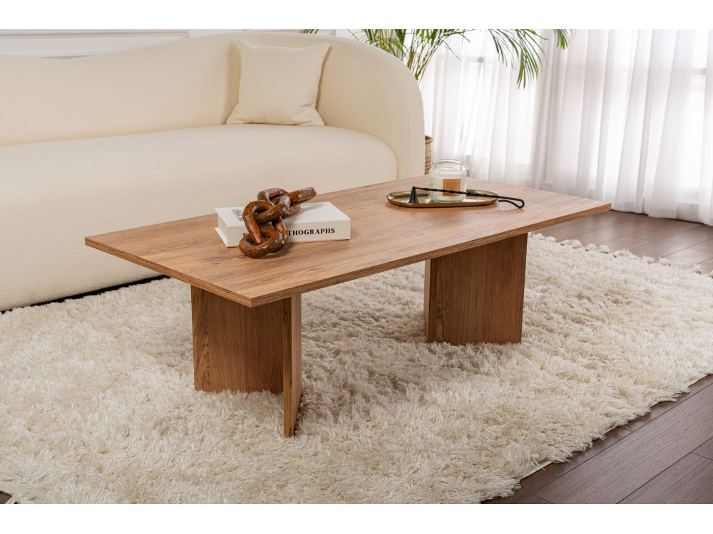 Mesa de centro de madera "Sabin" - 60 x 119 x 40 cm - pino atlántico