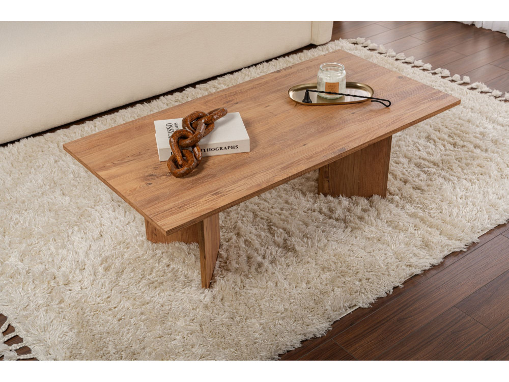 Mesa de centro de madera "Sabin" - 60 x 119 x 40 cm - pino atlántico