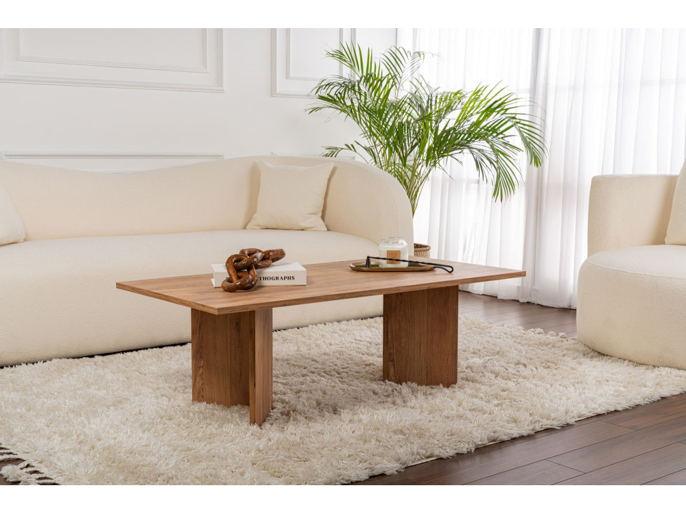 Mesa de centro de madera "Sabin" - 60 x 119 x 40 cm - pino atlántico