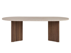 Mesa baja de madera "Sable" 119 x 60 x 40 cm - Travertino
