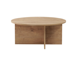 Mesa de centro de madera "Sun" - 90 x 90 x 40 cm - Roble Zafiro