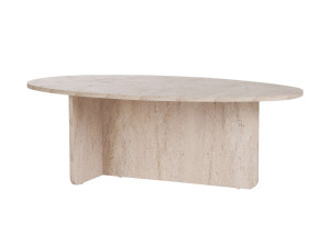 Mesa baja de madera "Orba" - 120 x 65 x 40 cm - Travertino