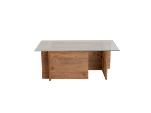 Mesa baja de madera "Vetrino" - 105 x 65 x 40 cm - Pino Atlántico
