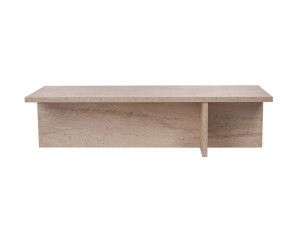 Mesa baja de madera "Harbor" - 120 x 45 x 30 cm - Travertino