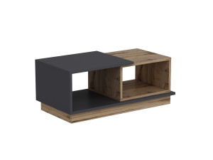 Mesa baja de madera "Consept" - 90 x 45 x 36 cm - Gris antracita