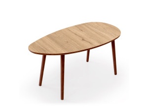 Mesa baja de madera "Nora" 100 x 50 x 45 cm - Roble