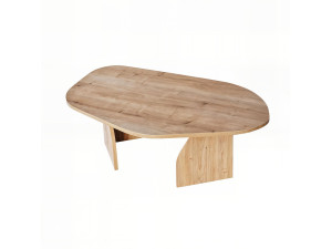 Mesa baja de madera "Rock" 100 x 60 x 35 cm - Roble zafiro
