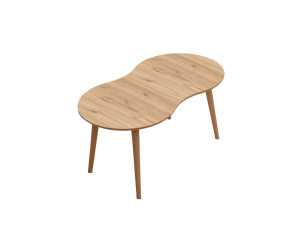 Mesa baja de madera "Moon" 99 x 54 x 45 cm - Roble