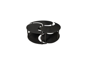 Juego de mesa baja de madera "Yin" 70 x 70 x 38 cm - Negro