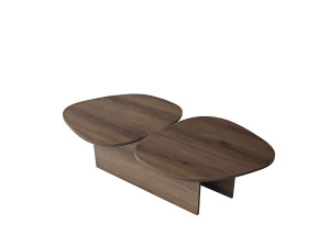 Mesa baja de madera "Stones" 125 x 60 x 38 cm - Nogal