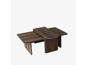 Juego de mesa baja de madera "París" 105 x 60 x 35 cm - Bronce