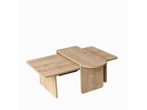 Juego de mesa baja de madera "París" 105 x 60 x 35 cm - Bronce