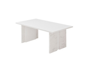 Mesa baja de madera "Ravello" - 90 x 50 x 40 cm - Blanco