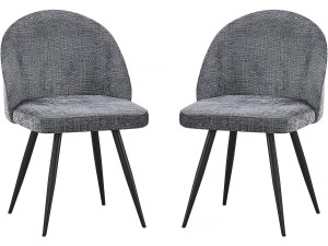 Juego de 2 sillas tapizadas "Samuel" - 53 x 51 x 82 cm - Gris