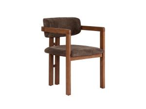 Silla de madera "Toscana" - 54 x 54 x 76 cm - Marrón / Nogal