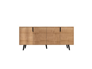 Aparador de madera "Latina" - 180 x 45 x 80 cm - Marrón claro