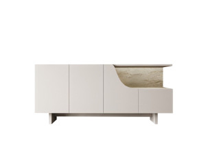 Aparador de madera «Line» - 180 x 40 x 81 cm - Beige