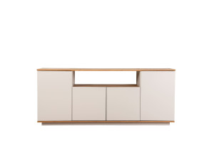 Aparador de madera "Arista" - 180 x 44 x 75 cm - Beige
