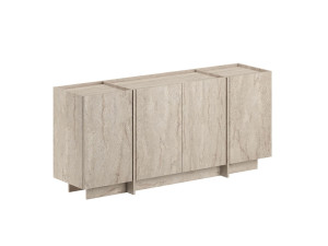 Aparador de madera "Dorma" - 180 x 45 x 80 cm - Travertino