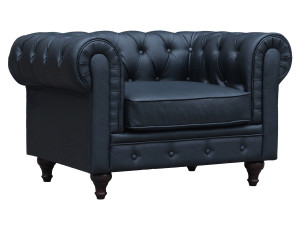 Sillón Chesterfield "Aliza" - Negro