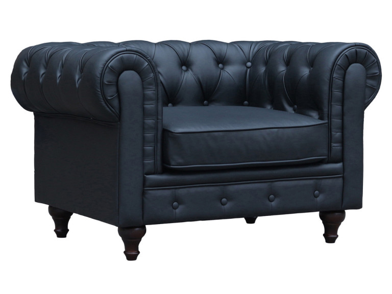 Sillón Chesterfield "Aliza" - Negro