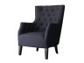 Sillón escandinavo "Duchesse" en tela - Negro
