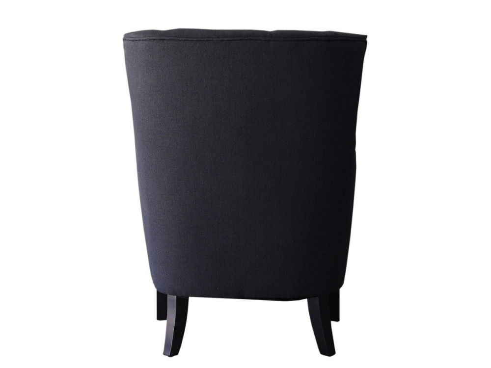 Sillón escandinavo "Duchesse" en tela - Negro