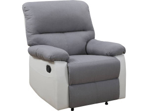 Sillón reclinable Lincoln - Blanco/Gris claro