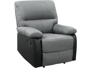 Sillón reclinable Lincoln - Negro/gris oscuro