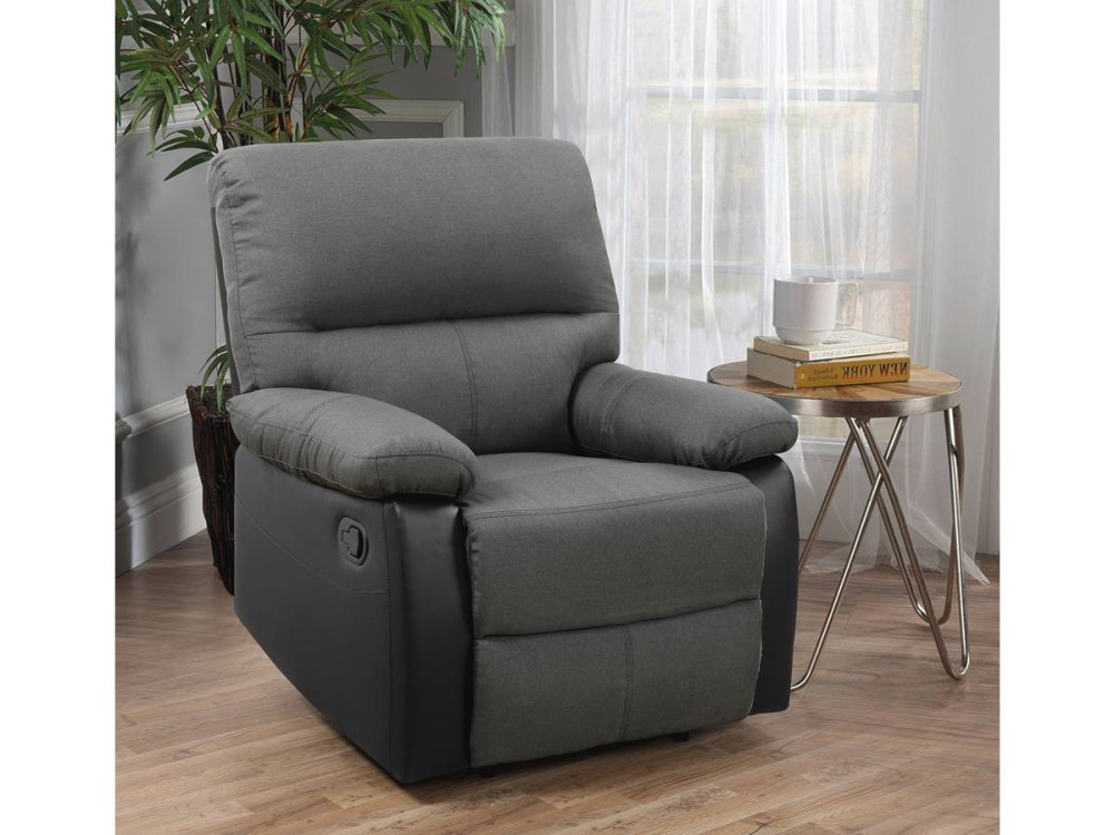 Sillón reclinable Lincoln - Negro/gris oscuro