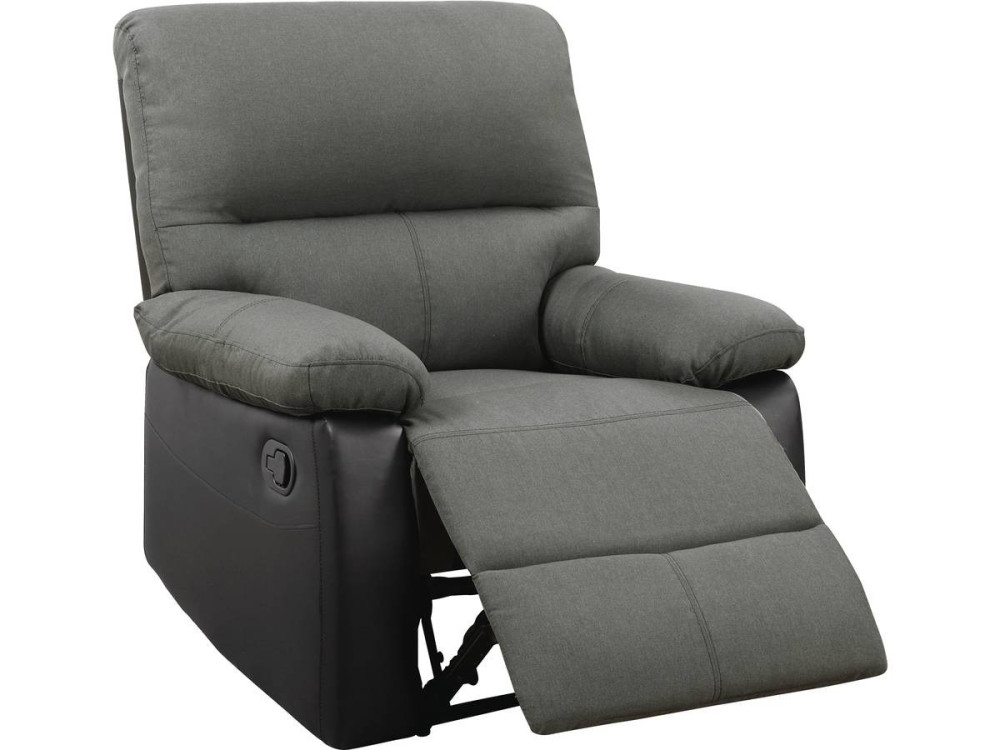 Sillón reclinable Lincoln - Negro/gris oscuro