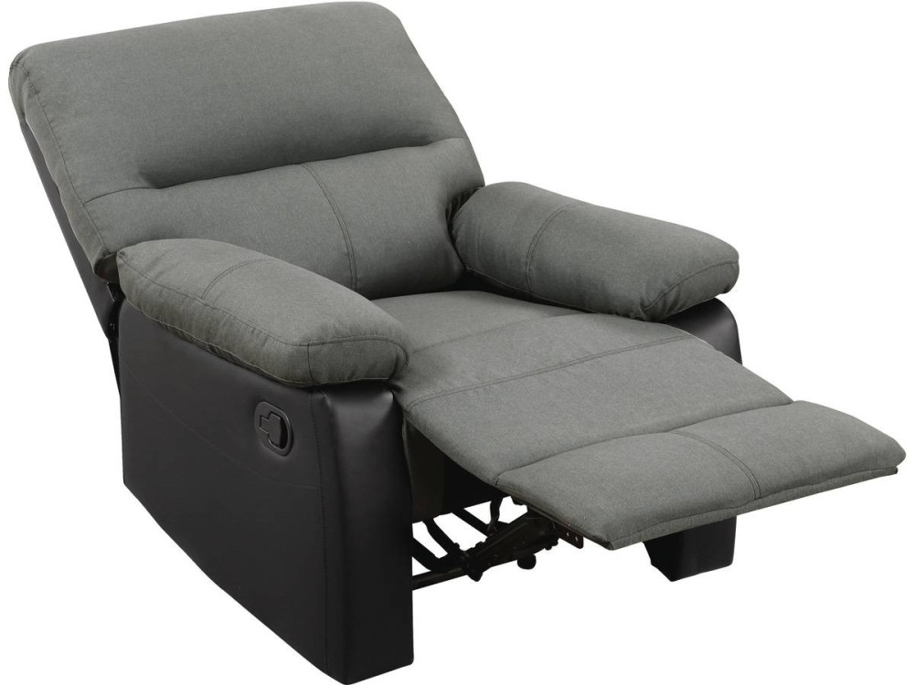 Sillón reclinable Lincoln - Negro/gris oscuro