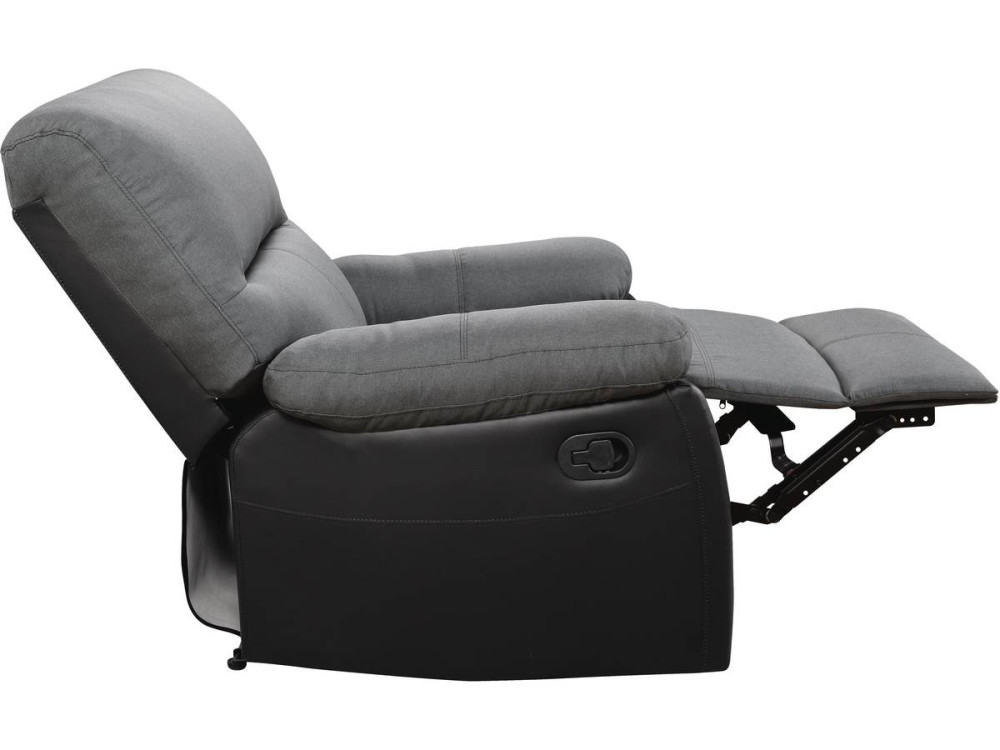Sillón reclinable Lincoln - Negro/gris oscuro