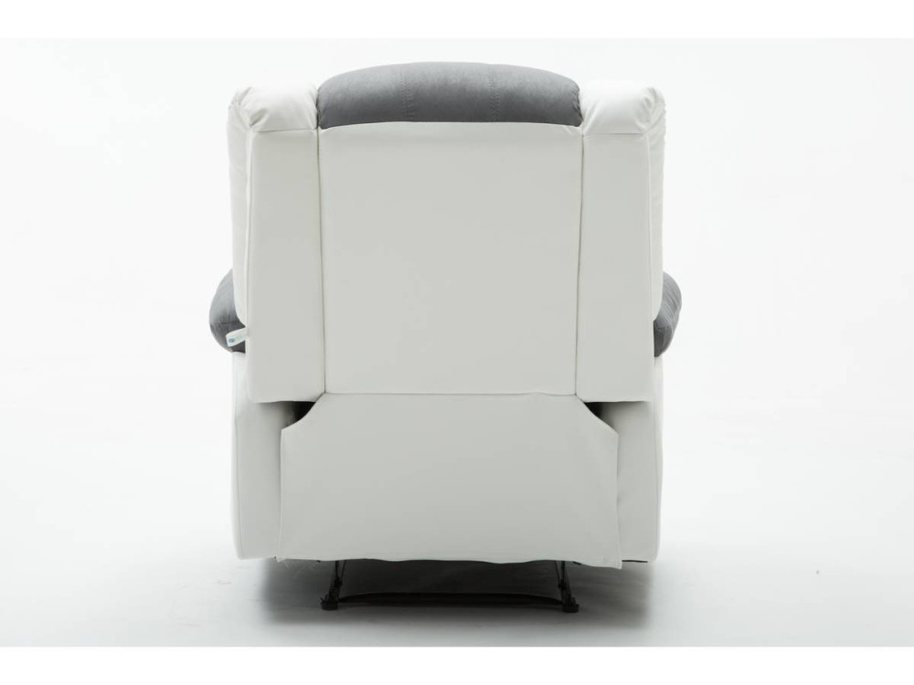 Sillón relax "Buckingham" - Blanco / Gris claro