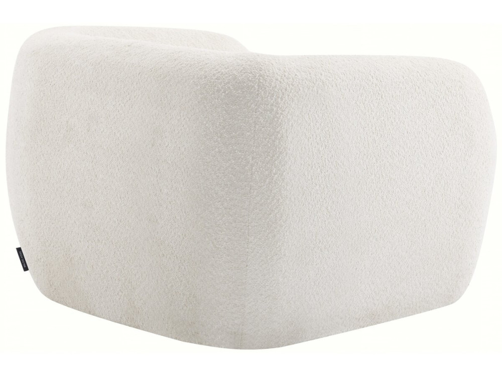 Sillón de tela bouclé "Washington" - Blanco