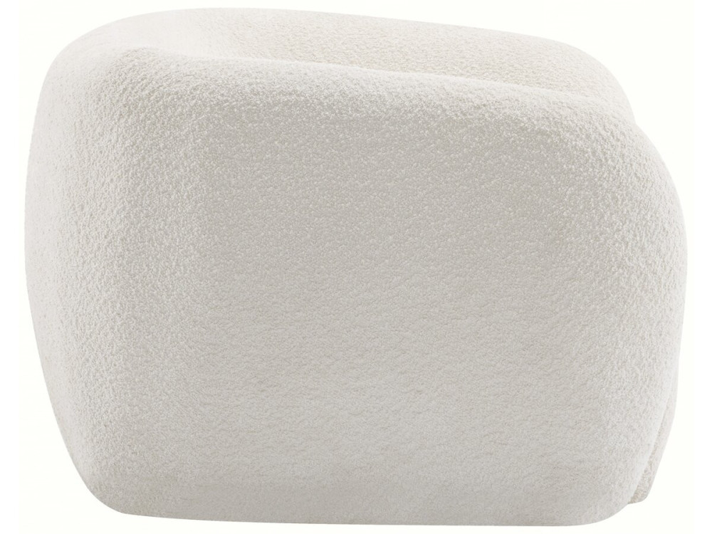 Sillón de tela bouclé "Washington" - Blanco