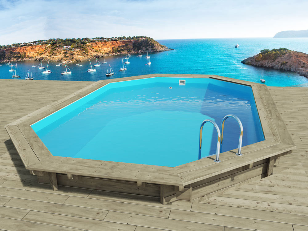 Piscina de madera "Miami" - 4.86 x 3.36 x 1.20 m