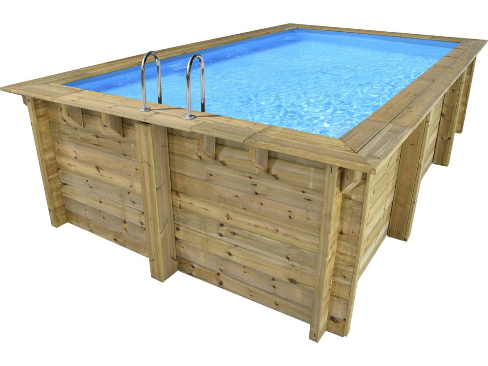 Piscina de madera rectangular "Aruba" - 5,00 x 3,00 x 1,24 m