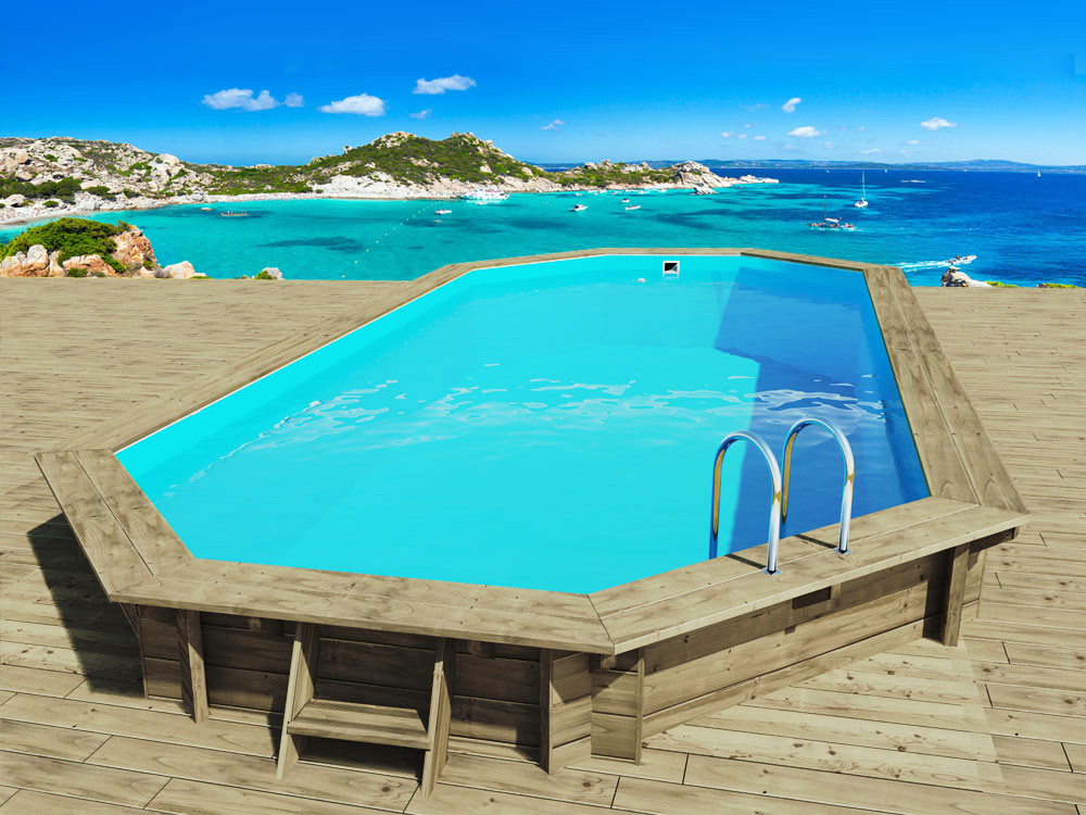 Piscina de madera "Ibiza" - 8.57 x 4.57 x 1.31 m