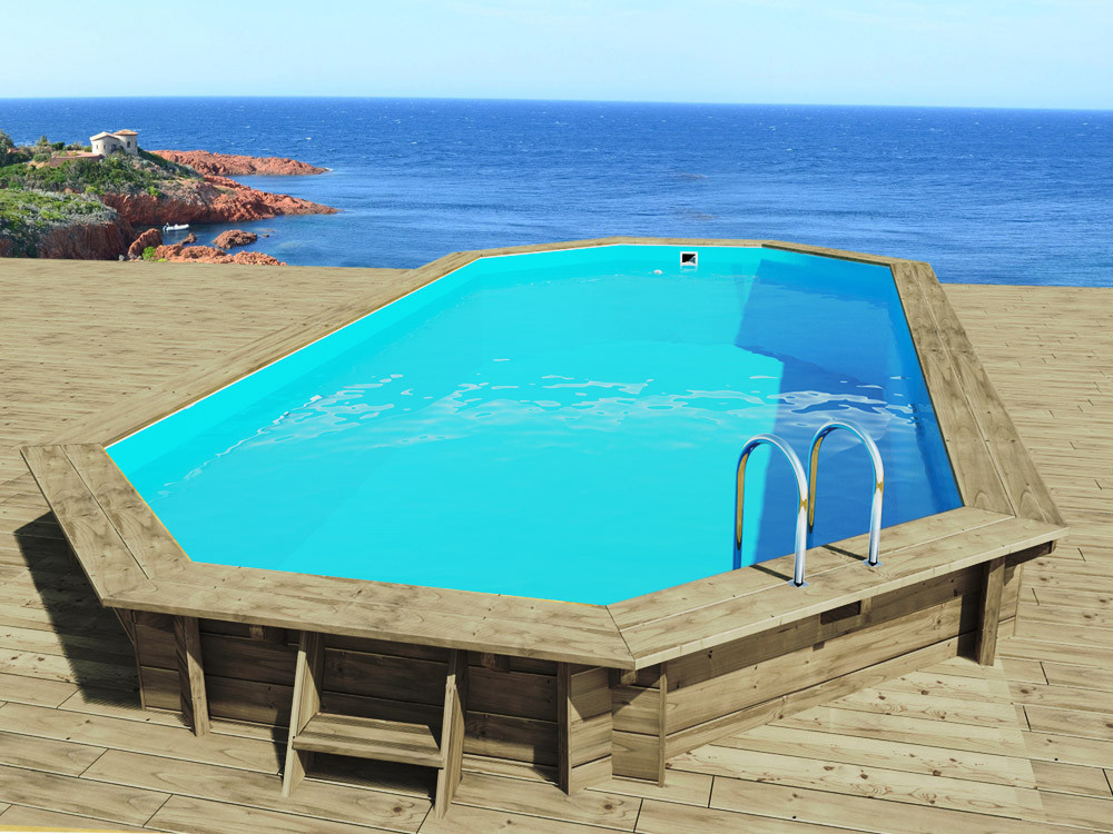 Piscina de madera "Sevilla"  - 8.57 x 4.57 x 1.45 m