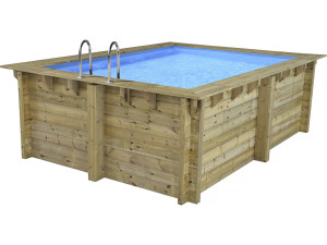 Piscina rectangular de madera "Maldivas" - 3,20 x 3,20 x 1,24 m