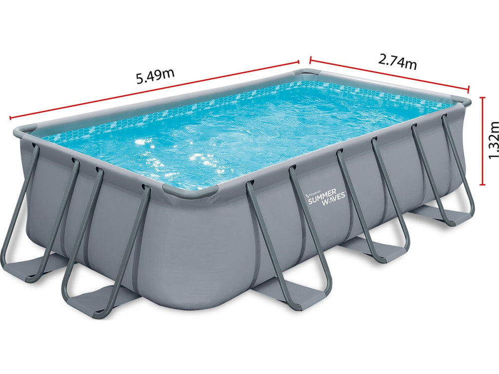 Piscina tubular LUDO 3 - 5.49 x 2.74 x 1.32 m - Filtración a arena 5,1m3/H