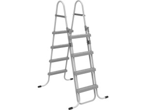 Escalera de piscina "Milo" con sistema de seguridad para niños - Gris