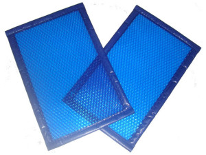 Lona burbuja azul/azul sin ribete por m² Forma 3