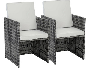 Lote de 2 sillones Chicago-"Florida"-Gris