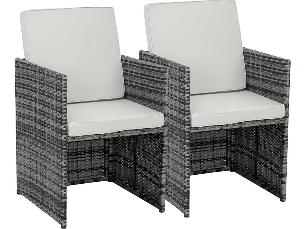 Lote de 2 sillones Chicago-"Florida"-Gris