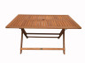 Mesa plegable en madera exótica "Hong Kong" - Maple -  135 x 80 cm - Marrón claro