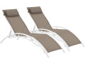Conjunto de dos tumbonas de aluminio Beauty - "Phoenix" - Topo - Topo