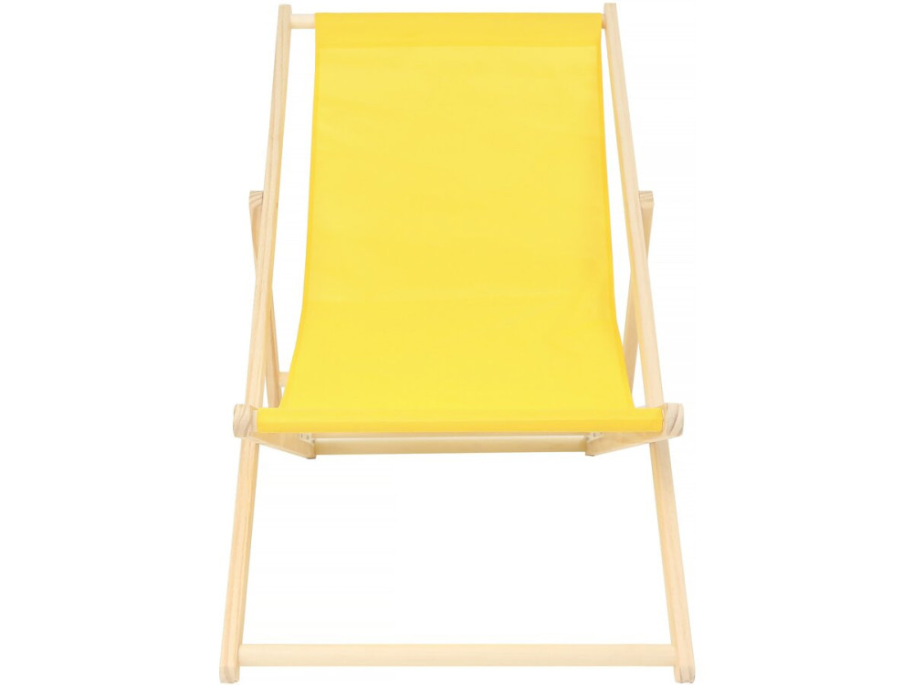 Juego de 2 tumbonas de madera "Chilena" - Amarillo